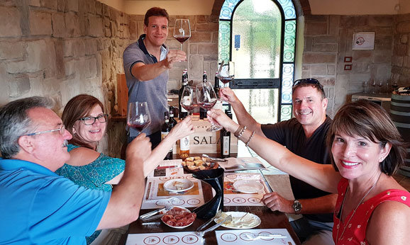 Tasting Chianti on a private Tuscany wine tour with Sergio and friends