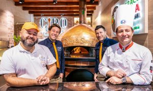 The staff at Ciro gluten free pizza restaurant in Florence