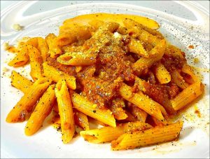 Meal times in Italy and Florence can often mean a tasty plate of Penne Strascicate